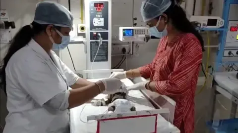 Baby Placed Living in India Fights for Existence