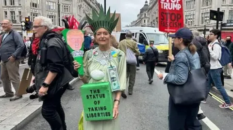 Countless Protesters Converge in Heart of London to Denounce President Trump's Second State Visit